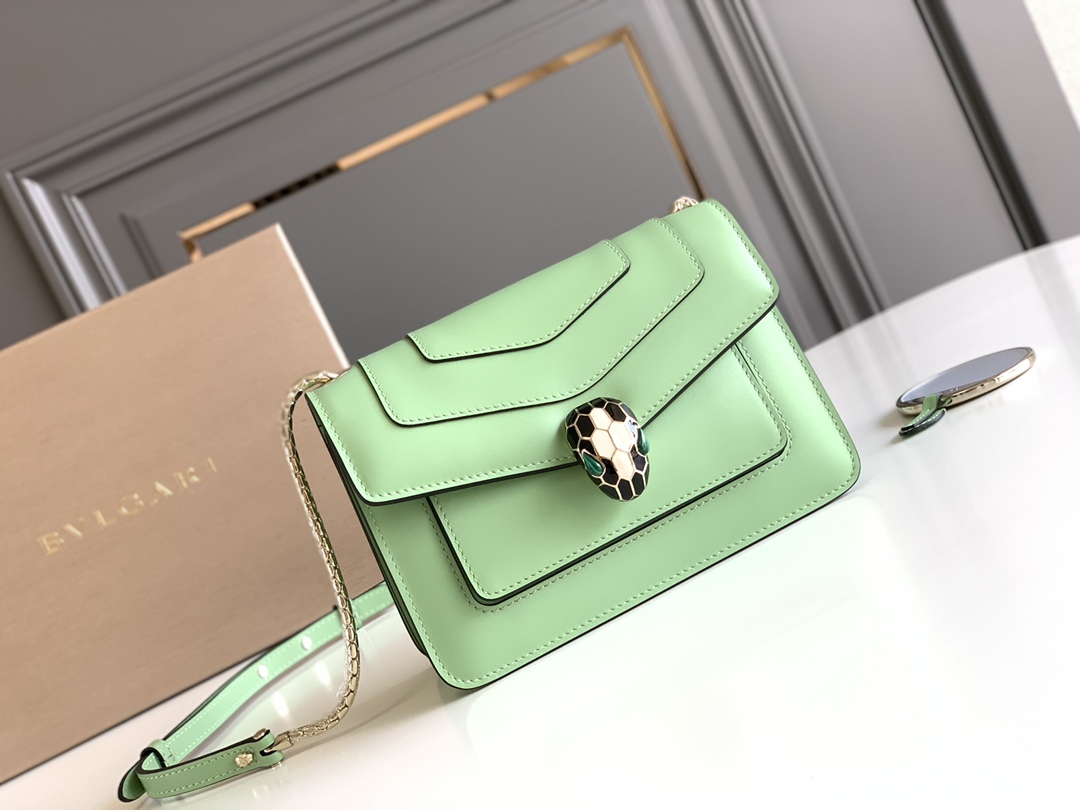 Bvlgari Serpenti Forever Crossbody Bag Light Green